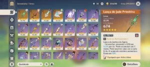 Conta genshin completa com muitas builds e 15T5 - Genshin Impact