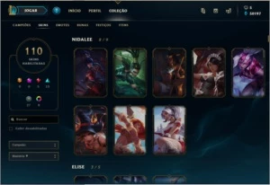 Conta Diamante 110 Skins - League of Legends LOL