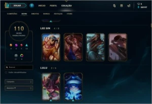 Conta Diamante 110 Skins - League of Legends LOL