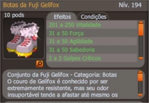 Set Fuji completo já magiado, para str, ou agi, (Spiritia) - Dofus