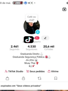 Conta Tik Tok 4,530 Seguidores Com Shoope - Redes Sociais