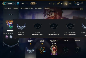 Prata 3 com 100 Champs e 53 Skins +6 Vitoriosas - League of Legends LOL