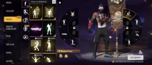Conta Free Fire Top / Rara - Dino, Bandeirão, Coelhão Galáti
