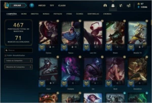 Conta League of Legends Platina 3 172 skins LOL