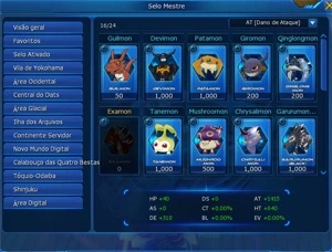 LADMO - CONTA TOP - 4 JOGRESS! DECK LEGENDARY - Susanoomon - Digimon Masters Online