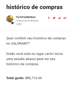 Conta Valorant R$300 (R$700 Gastos)
