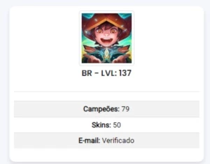 conta riot lol unranked com 50 skins - League of Legends