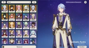 AYATO, TIGHNARI C1, NAHIDA, ZHONGLI, YAE, GANYU, NILOU, MONA - Genshin Impact