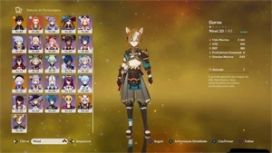 Conta de Genshin Impact AR 57 com 14 personagens 5 estrelas