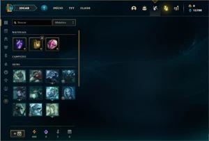Conta Bronze 3 com 34 Champs e 11 Fragmentos de skins - League of Legends LOL