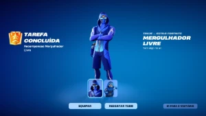 Fortnite - Skin Exclusiva Freediver Mergulhador Livre