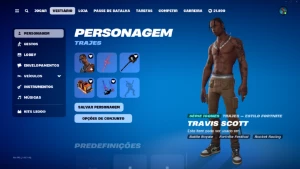 Conta Fortnite Com Skin Travis Scott