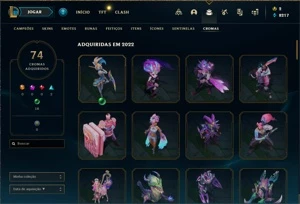 Conta de lol diamante TFT 606 skins e muito mais!!! - League of Legends