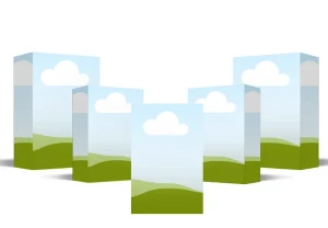 Pack de Combo de Caixas Box Mockup 3D no Canva