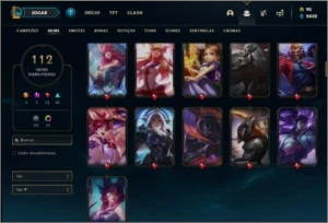Conta ouro 3 MAIN AHRI com 98 champs e 112 skins - League of Legends LOL