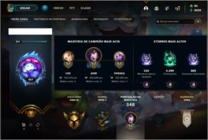 Conta ouro 3 MAIN AHRI com 98 champs e 112 skins - League of Legends LOL
