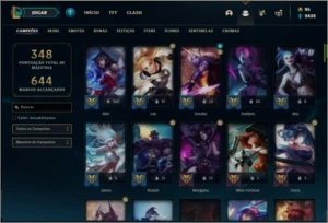 Conta ouro 3 MAIN AHRI com 98 champs e 112 skins - League of Legends LOL