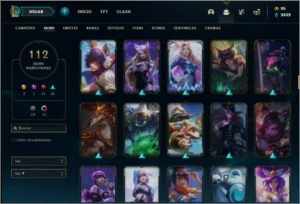 Conta ouro 3 MAIN AHRI com 98 champs e 112 skins - League of Legends LOL