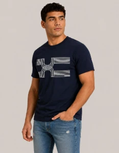 Camiseta Azul Marinho Conexão - Artesanato e Personalizados