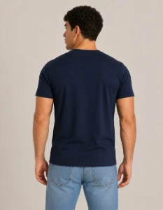 Camiseta Azul Marinho Conexão - Artesanato e Personalizados