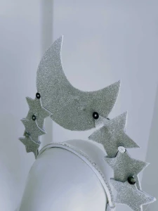 Tiara Lua e Estrelas Carnaval - Artesanato e Personalizados