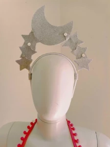 Tiara Lua e Estrelas Carnaval - Artesanato e Personalizados