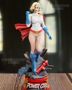 Power Girl 3D - Arquivo .Stl Para Impressão 3D - Outros