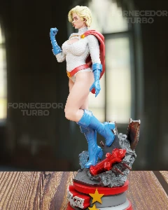 Power Girl 3D - Arquivo .Stl Para Impressão 3D - Outros