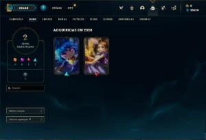 Conta Platina 1 com 27 Champs e 2 Skins + 2 Fragmentos - League of Legends LOL