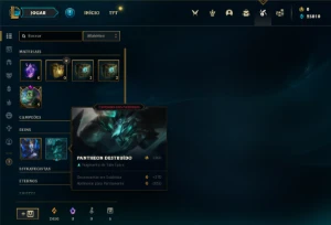 Conta Platina 1 com 27 Champs e 2 Skins + 2 Fragmentos - League of Legends LOL