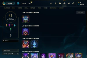 Conta Platina 1 com 27 Champs e 2 Skins + 2 Fragmentos - League of Legends LOL