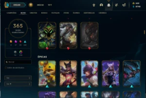 Conta LoL, Platina, Com 9 Skins Vitoriosa  Preço Negociável - League of Legends