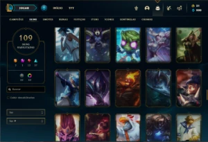 Conta prata 3 com 115 Champs e 109 Skins ( MAIN TOP / MID ) - League of Legends LOL
