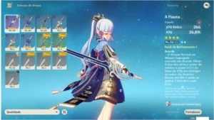 Ayaka + 23 resinas frágil e AR 30 - Genshin Impact