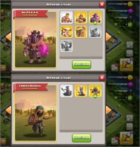 CV14 TH14 BEM UPADO SEMI FULL 6 CONSTRUTOR + 15 SKINS - Clash of Clans