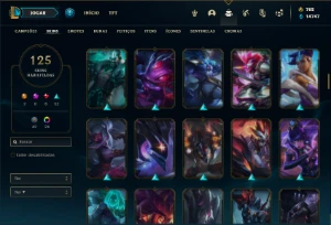 Conta ouro 2 com 140 Champs e 125 Skins ( MAIN JG ) - League of Legends LOL