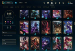 Conta ouro 2 com 140 Champs e 125 Skins ( MAIN JG ) - League of Legends LOL