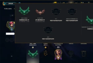 Esmeralda 4 com 45 Champs e 41 Skins - League of Legends LOL