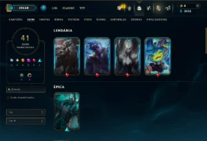 Esmeralda 4 com 45 Champs e 41 Skins - League of Legends LOL