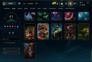 Esmeralda 4 com 45 Champs e 41 Skins - League of Legends LOL
