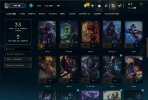 Esmeralda 4 com 45 Champs e 41 Skins - League of Legends LOL