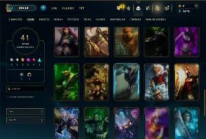 Esmeralda 4 com 45 Champs e 41 Skins - League of Legends LOL