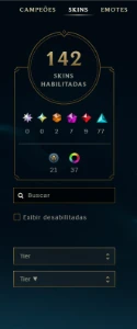Conta Lol Diamante, 142 Skins(Com Raras), Todos Os Campeões - League of Legends