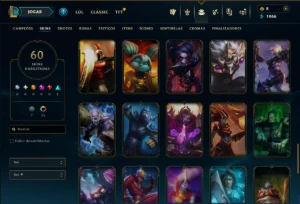 Esmeralda 1 com 85 Champs e 60 Skins - League of Legends LOL