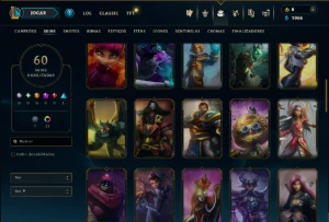 Esmeralda 1 com 85 Champs e 60 Skins - League of Legends LOL