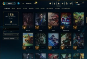 Esmeralda 1 com 85 Champs e 60 Skins - League of Legends LOL