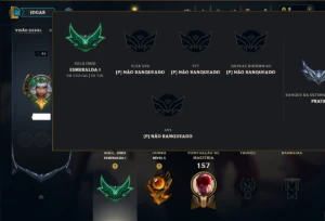 Esmeralda 1 com 85 Champs e 60 Skins - League of Legends LOL