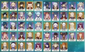 NA SERVER [AR 57] Xiao/ Zhongli/ Albedo/ Venti/ e mais - Genshin Impact