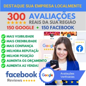 Google Avaliações + Facebook Avaliações - Serviços Digitais