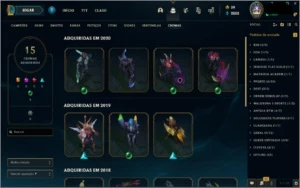 Conta para main ADC no league of legends(656 skins) LOL